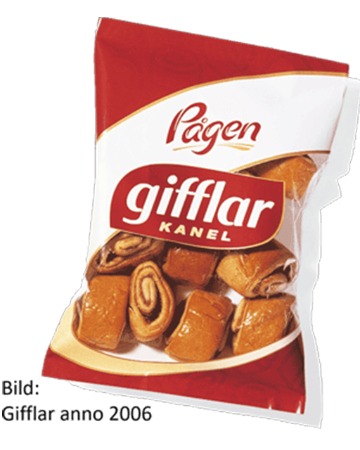 Bild på Gifflar förpackning anno 2006