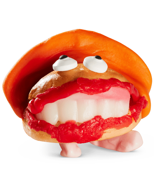 Billede af Vanillas bolle klædt ud som et Scary Smile