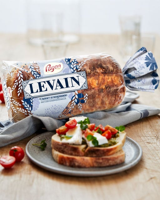 Billede af levain som produkt og som sandwich