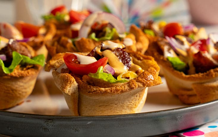 Brødkurve med kebab - Opskrifter | Pågen