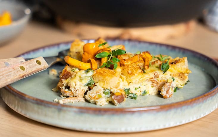 Frittata med Levain och kantareller - Opskrifter | Pågen