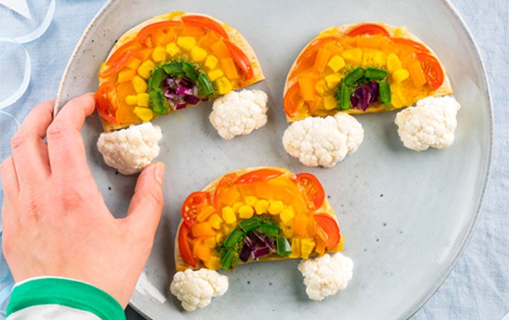 Regnbuepizza på Hönö Skærgårdsbrød